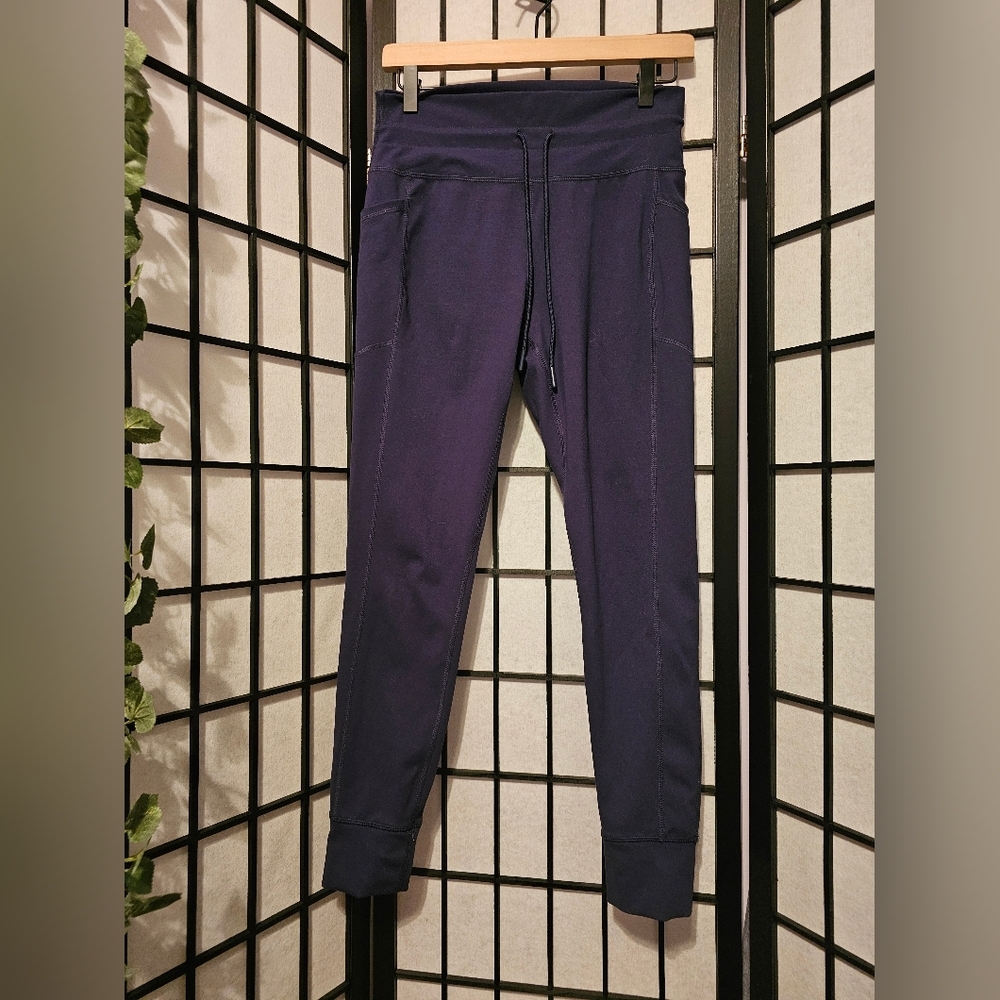 Spyder Navy Joggers Leggings with Side Pockets &‎ Drawstring Size Small*